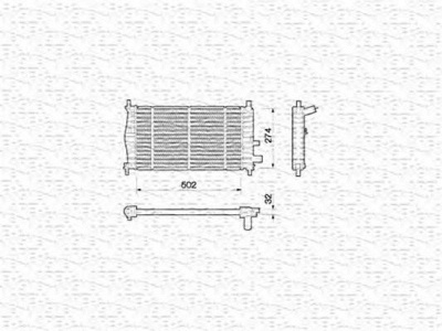 MAGNETI MARELLI 350213780000 -  Радиатор, охлаждение двигателя